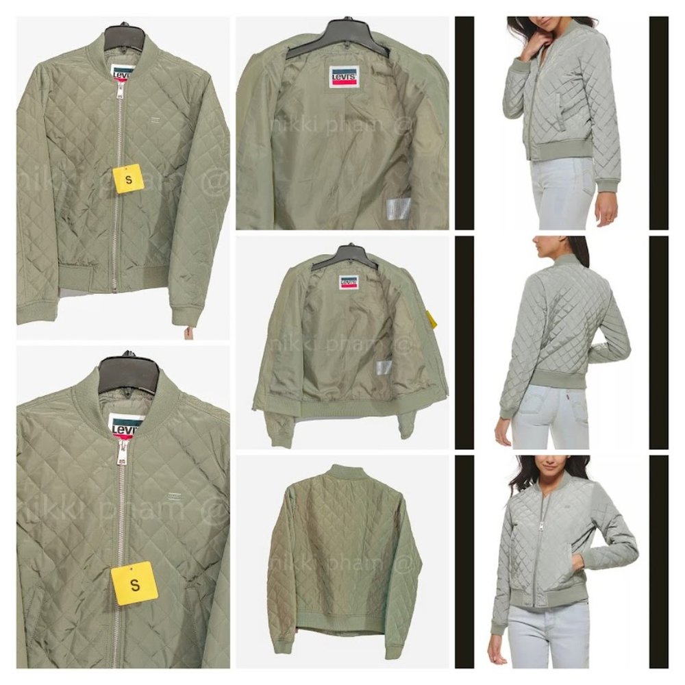 SIZE SMALL LEVI'S WOMEN Diamond Quilted Bomber Jacket